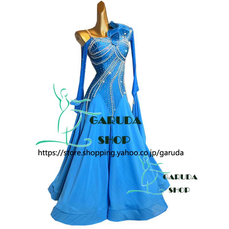 Garuda SHOP レディース社交ダンス衣装 競技ドレス ワルツドレス高級品