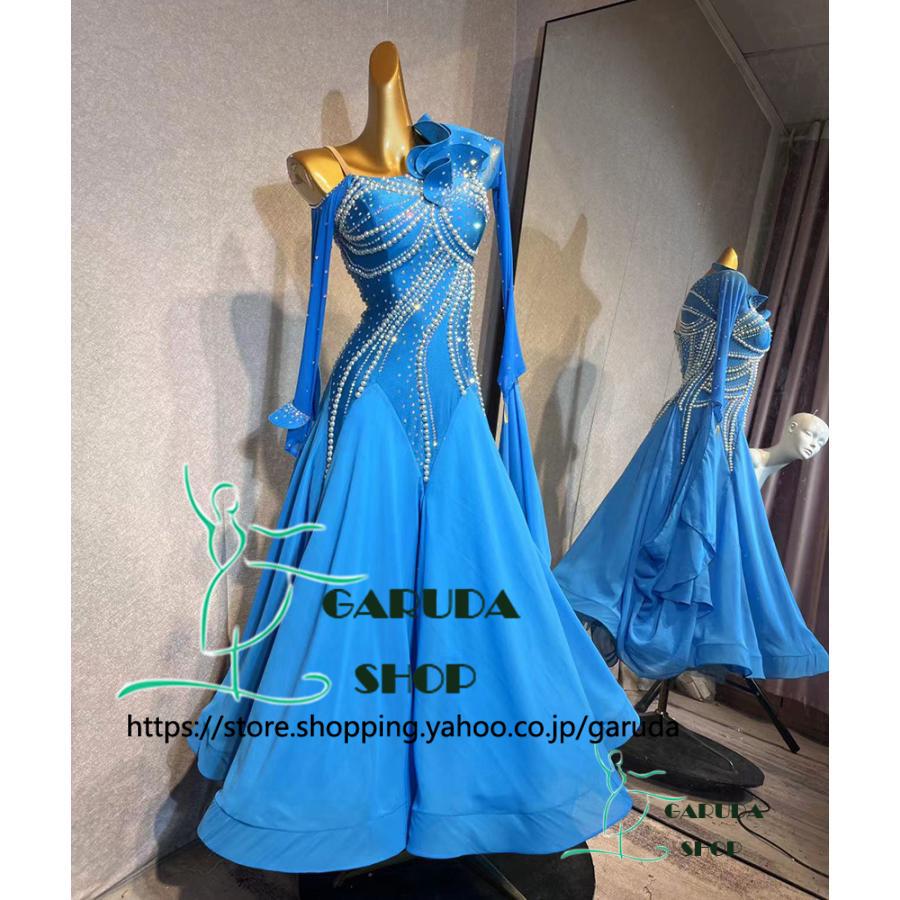 Garuda SHOP レディース社交ダンス衣装 競技ドレス ワルツドレス高級品
