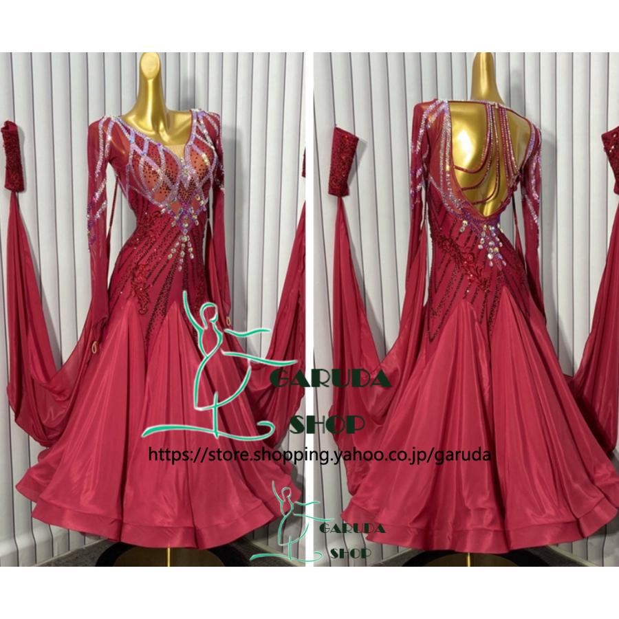 Garuda SHOP レディース社交ダンス衣装 競技ドレス ワルツドレス高級品