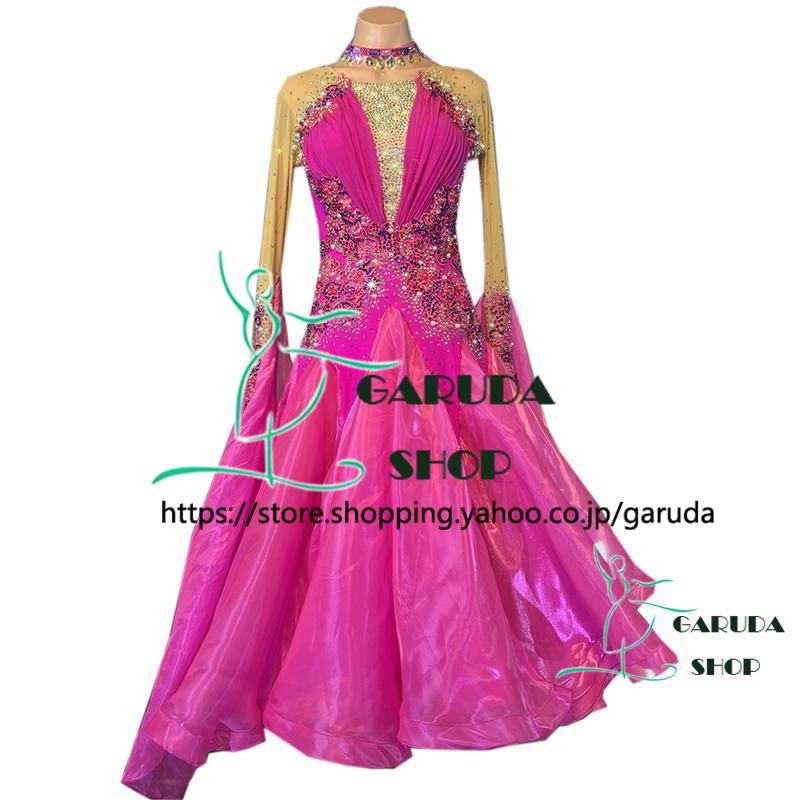 Garuda SHOP レディース社交ダンス衣装 競技ドレス ワルツドレス高級品