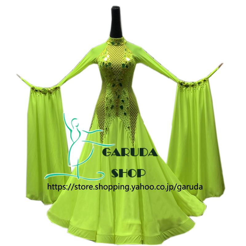 スタンダードドレス、パーティードレス Garuda SHOP レディース社交ダンス衣装 競技ドレス ワルツドレス高級品