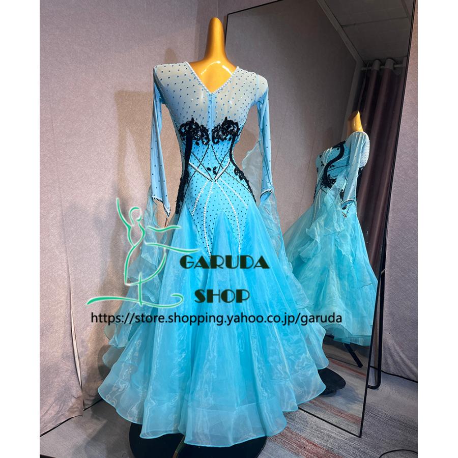 Garuda SHOP レディース社交ダンス衣装 競技ドレス ワルツドレス高級品