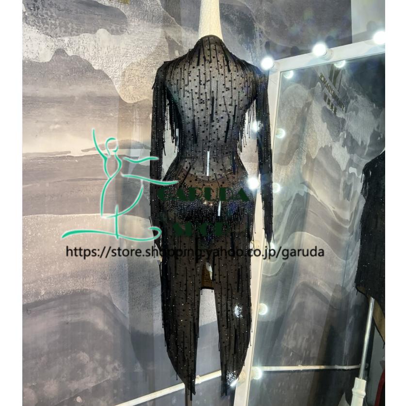 Garuda SHOP レディース社交ダンス衣装 競技ドレス ラテンドレス 高級品 発表会用演出服パーティードレス サイズ調整可 品番6701の画像
