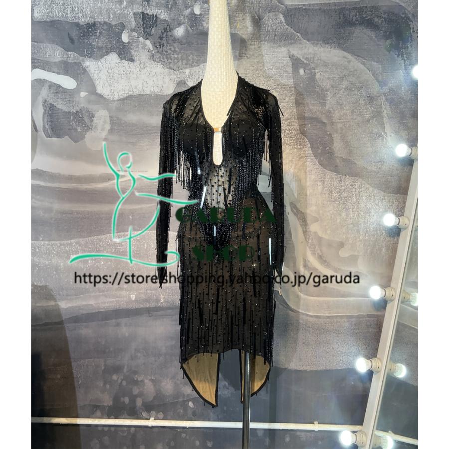 Garuda SHOP レディース社交ダンス衣装 競技ドレス ラテンドレス 高級品 発表会用演出服パーティードレス サイズ調整可 品番6701の画像