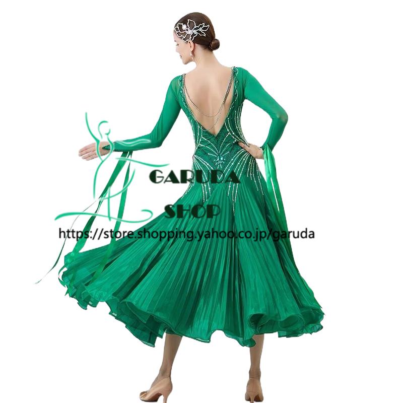 Garuda SHOP レディース社交ダンス衣装 競技ドレス ワルツドレス高級品