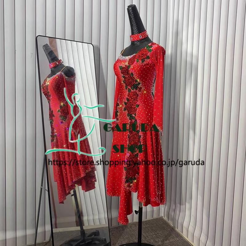 Garuda SHOP レディース社交ダンス衣装 競技ドレス ラテンドレス