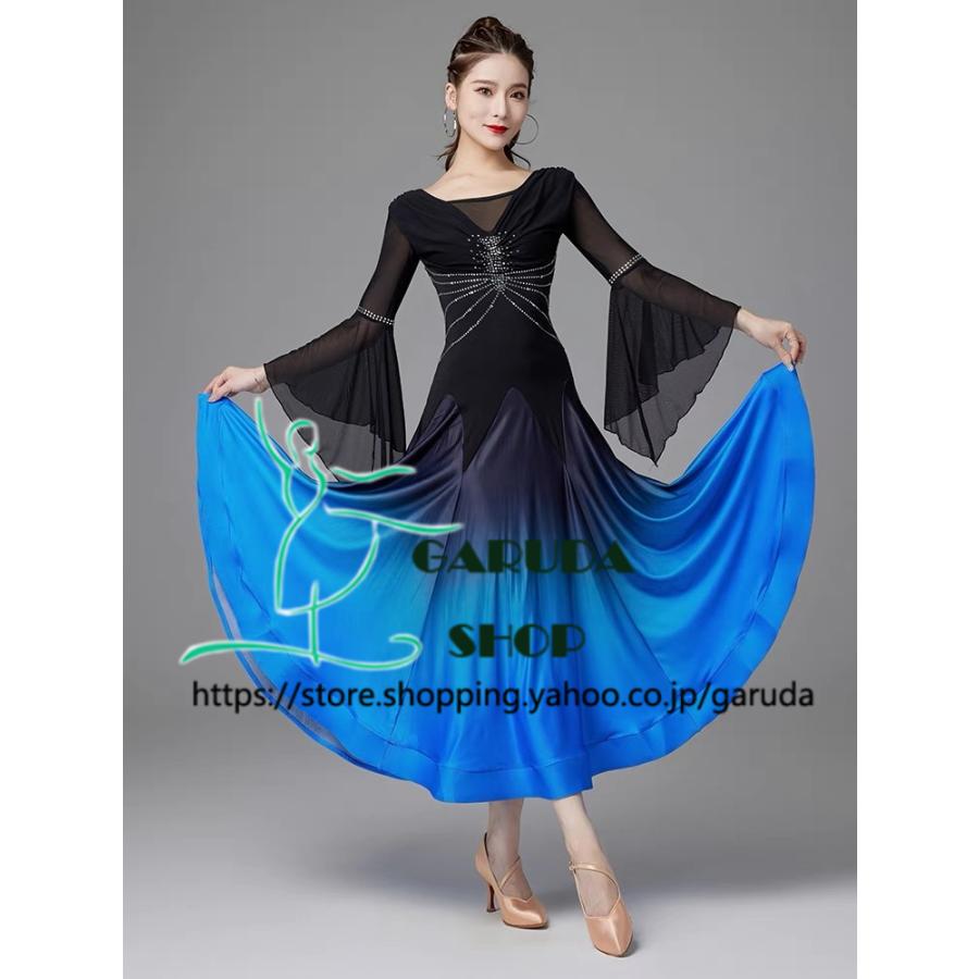 Garuda SHOP　社交ダンス衣装 レディースダンスレッスン練習ドレス＆ロングワンピース　激安　社交ダンス　モダンドレス　品番6735 |  | 02