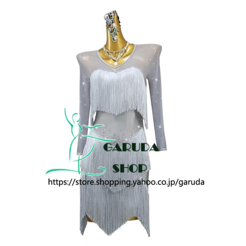 Garuda SHOP　レディース社交ダンス衣装　サイズ調整対応　ラテン練習競技試合レッスンウエア　ワンピース　 ラテンドレス　新品　品番6740 | 