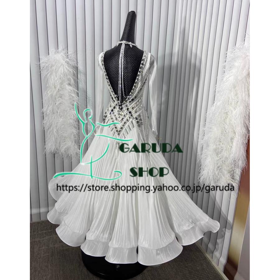Garuda SHOP　レディース社交ダンス衣装　競技ドレス　ワルツドレス高級品　発表会用演出服パーティードレスワンピース　セミオーダー可　品番6853_1