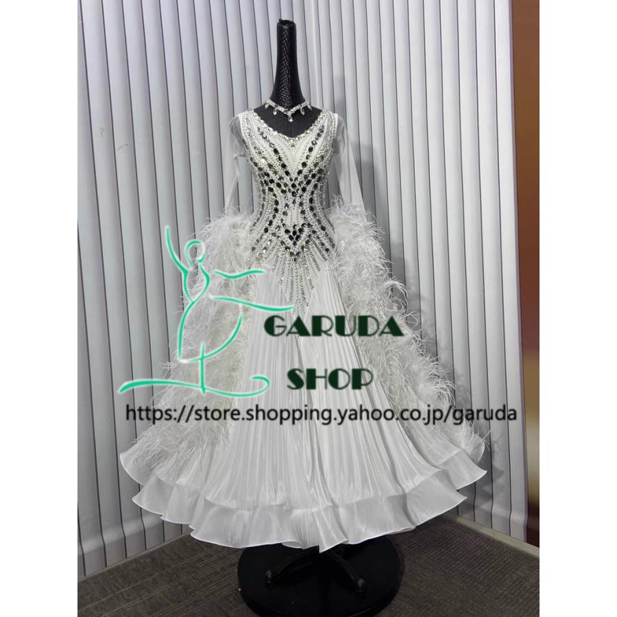 Garuda SHOP　レディース社交ダンス衣装　競技ドレス　ワルツドレス高級品　発表会用演出服パーティードレスワンピース　セミオーダー可　品番6853_2