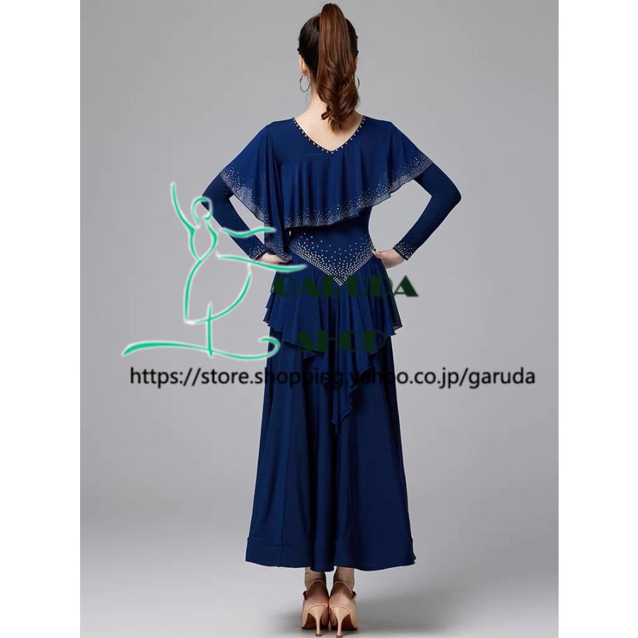 Garuda SHOP　社交ダンス衣装 レディースダンスレッスン練習ワンピースドレス＆ロングワンピース　パーティドレス　社交ダンス　モダンドレス　品番7017 |  | 02