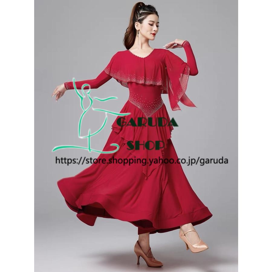 Garuda SHOP　社交ダンス衣装 レディースダンスレッスン練習ワンピースドレス＆ロングワンピース　パーティドレス　社交ダンス　モダンドレス　品番7017 |  | 03