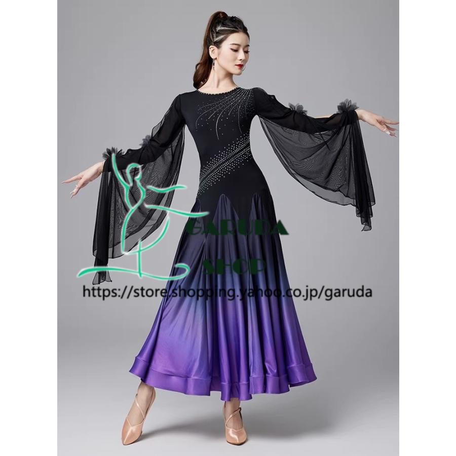 Garuda SHOP 社交ダンス衣装 レディースダンスレッスン練習ワンピース