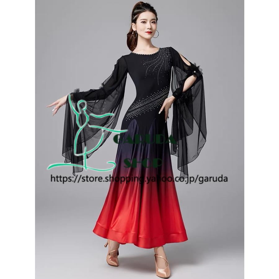 Garuda SHOP 社交ダンス衣装 レディースダンスレッスン練習ワンピース