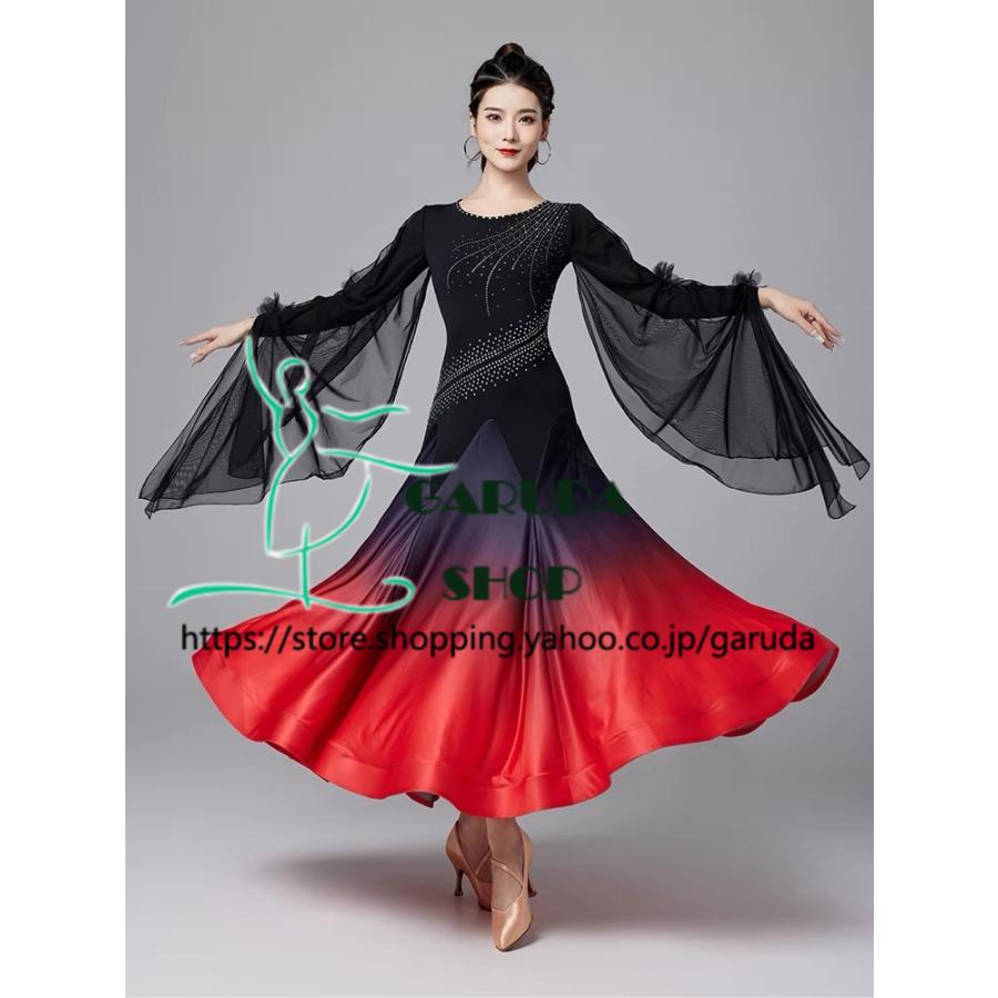 Garuda SHOP 社交ダンス衣装 レディースダンスレッスン練習ワンピース