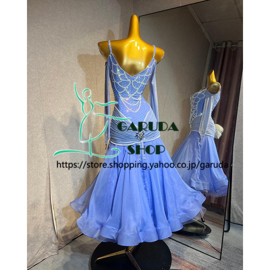 Garuda SHOP レディース社交ダンス衣装 競技ドレス ワルツドレス高級品