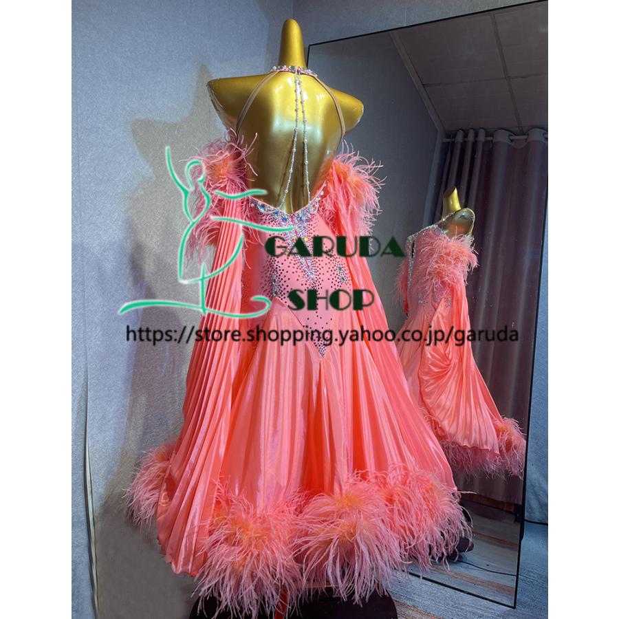 Garuda SHOP　レディース社交ダンス衣装　競技ドレス　ワルツドレス高級品　発表会用演出服パーティードレスワンピース　セミオーダー可　品番7039