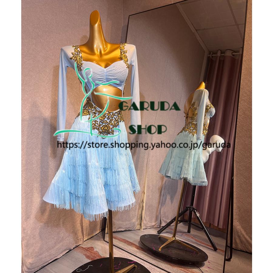 Garuda SHOP レディース社交ダンス衣装 競技ドレス ラテンドレス 高級