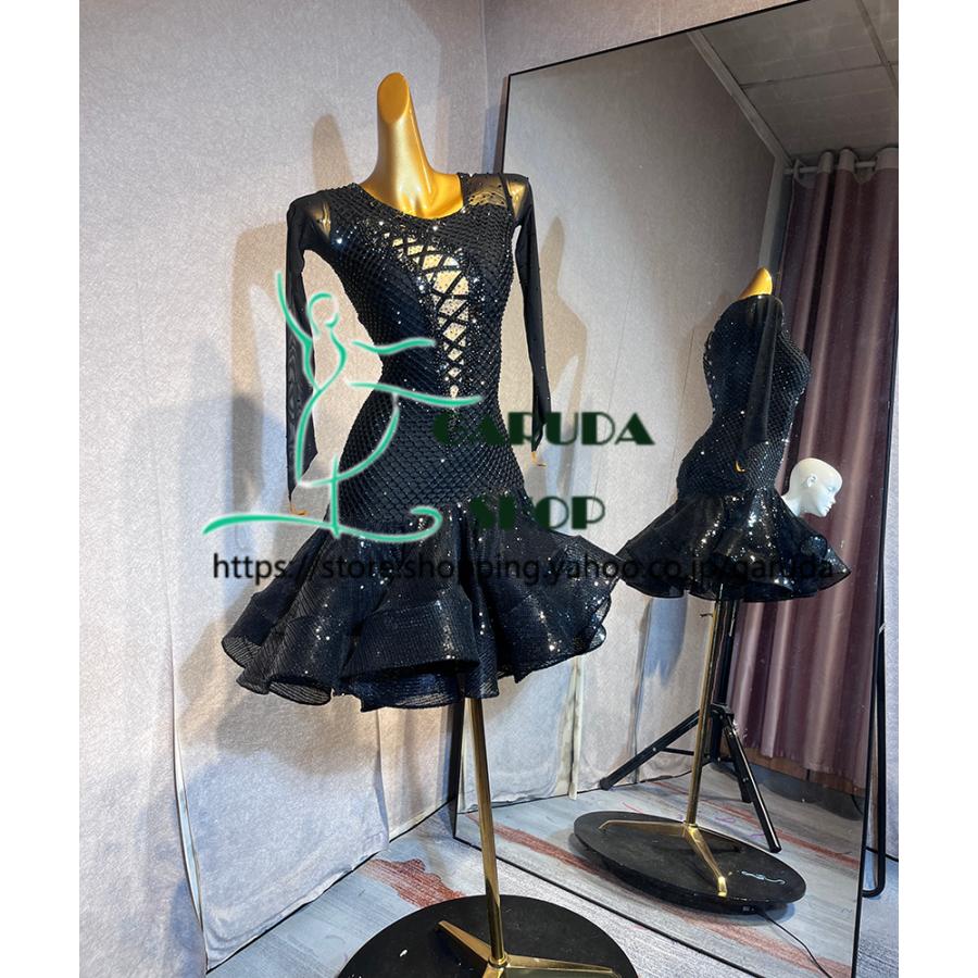 Garuda SHOP　レディース社交ダンス衣装　競技ドレス　ラテンドレス　高級品　発表会用演出服パーティードレス　サイズ調整可　セミオーダー　品番7050 身長160 170cm