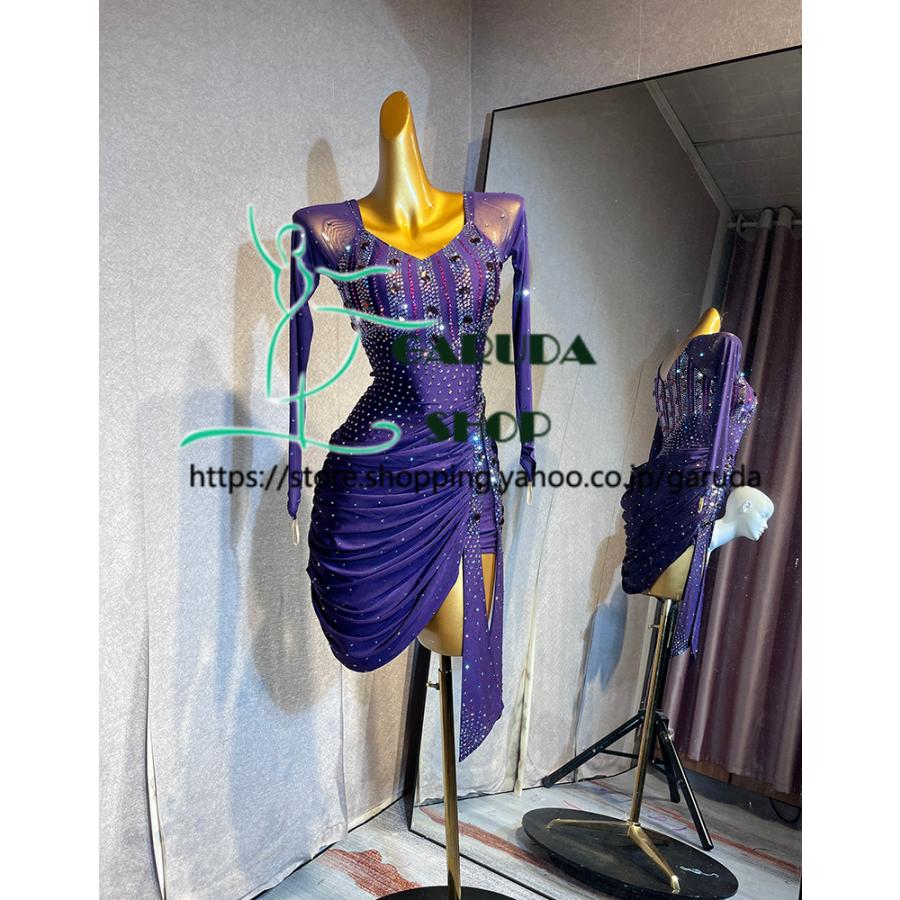 Garuda SHOP レディース社交ダンス衣装 競技ドレス ラテンドレス 高級