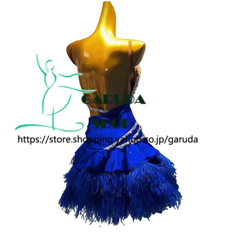 Garuda SHOP　レディース社交ダンス衣装　ダンスドレス　サイズオーダー対応　ラテン競技試合パーティードレス　スタンダードドレス　 品番7193_1