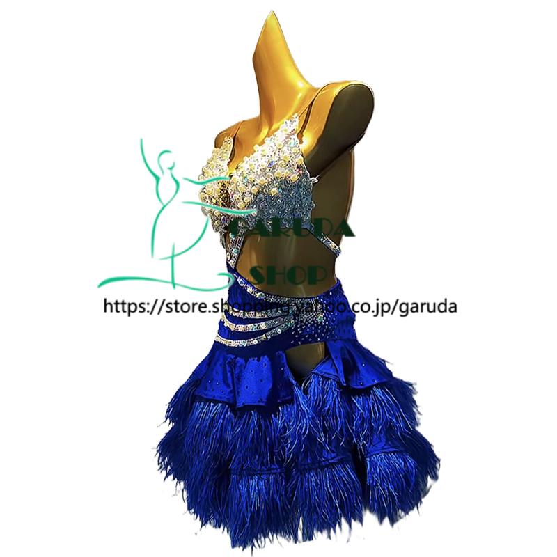Garuda SHOP　レディース社交ダンス衣装　ダンスドレス　サイズオーダー対応　ラテン競技試合パーティードレス　スタンダードドレス　 品番7193_2
