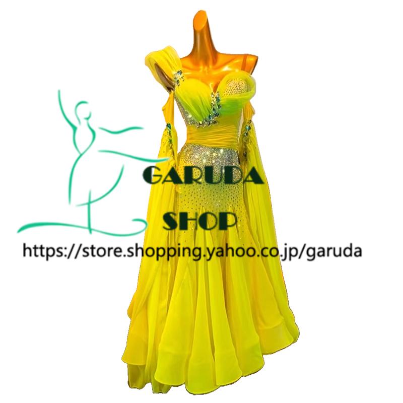 Garuda SHOP レディース社交ダンス衣装 競技ドレス ワルツドレス高級品