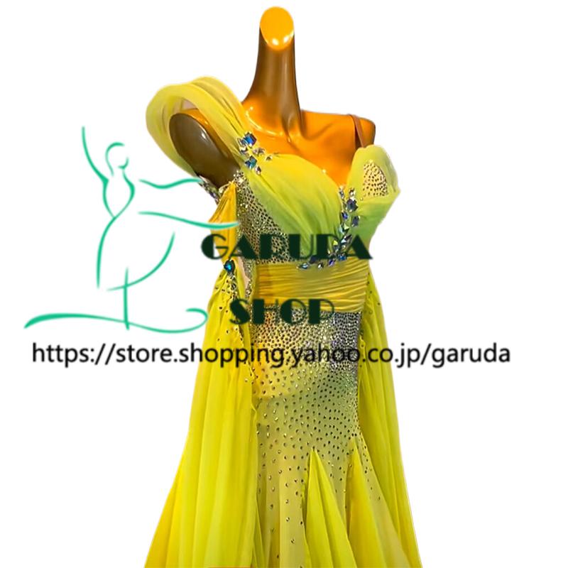 Garuda SHOP レディース社交ダンス衣装 競技ドレス ワルツドレス高級品