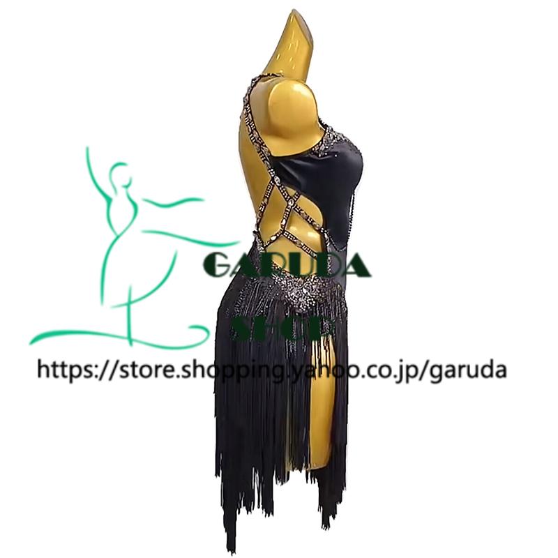 Garuda SHOP レディース社交ダンス衣装 ダンスドレス サイズオーダー対応 ラテン競技試合パーティードレス スタンダードドレス 2色  品番7239の画像