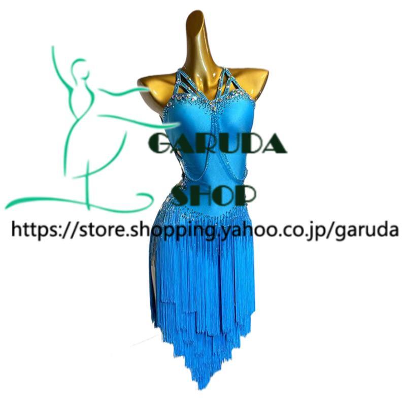 Garuda SHOP レディース社交ダンス衣装 ダンスドレス サイズオーダー対応 ラテン競技試合パーティードレス スタンダードドレス 2色  品番7239の画像