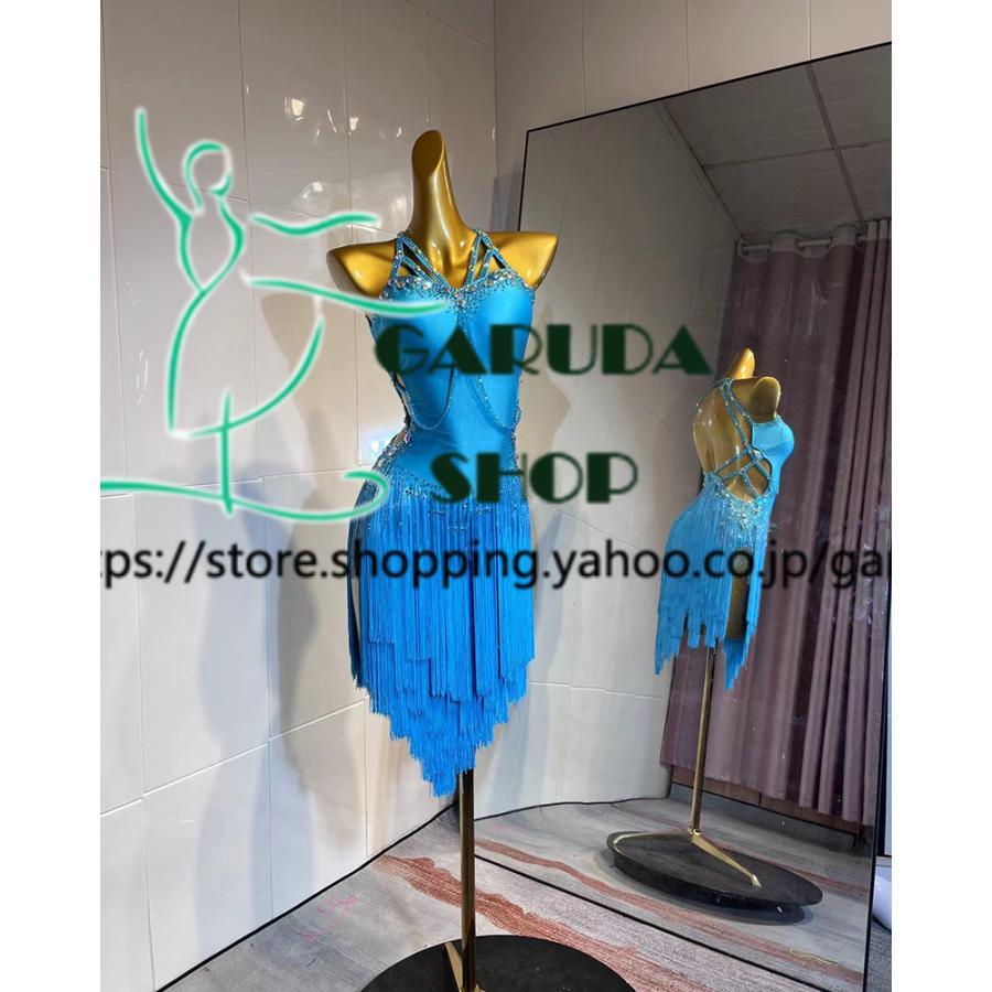 Garuda SHOP レディース社交ダンス衣装 ダンスドレス サイズオーダー対応 ラテン競技試合パーティードレス スタンダードドレス 2色  品番7239の画像