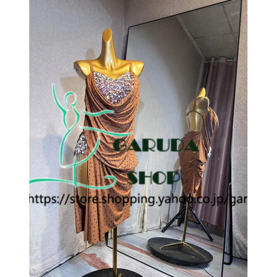 Garuda SHOP レディース社交ダンス衣装 ダンスドレス サイズオーダー対応 ラテン競技試合パーティードレス スタンダードドレス  品番7274の画像