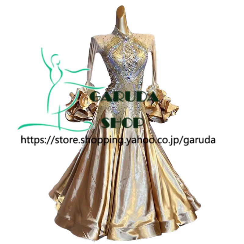 Garuda SHOP レディース社交ダンス衣装 競技ドレス ワルツドレス高級品