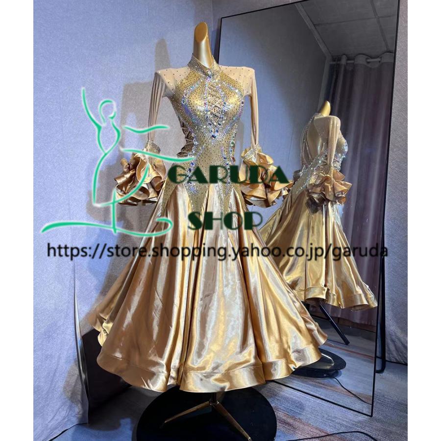 Garuda SHOP レディース社交ダンス衣装 競技ドレス ワルツドレス高級品