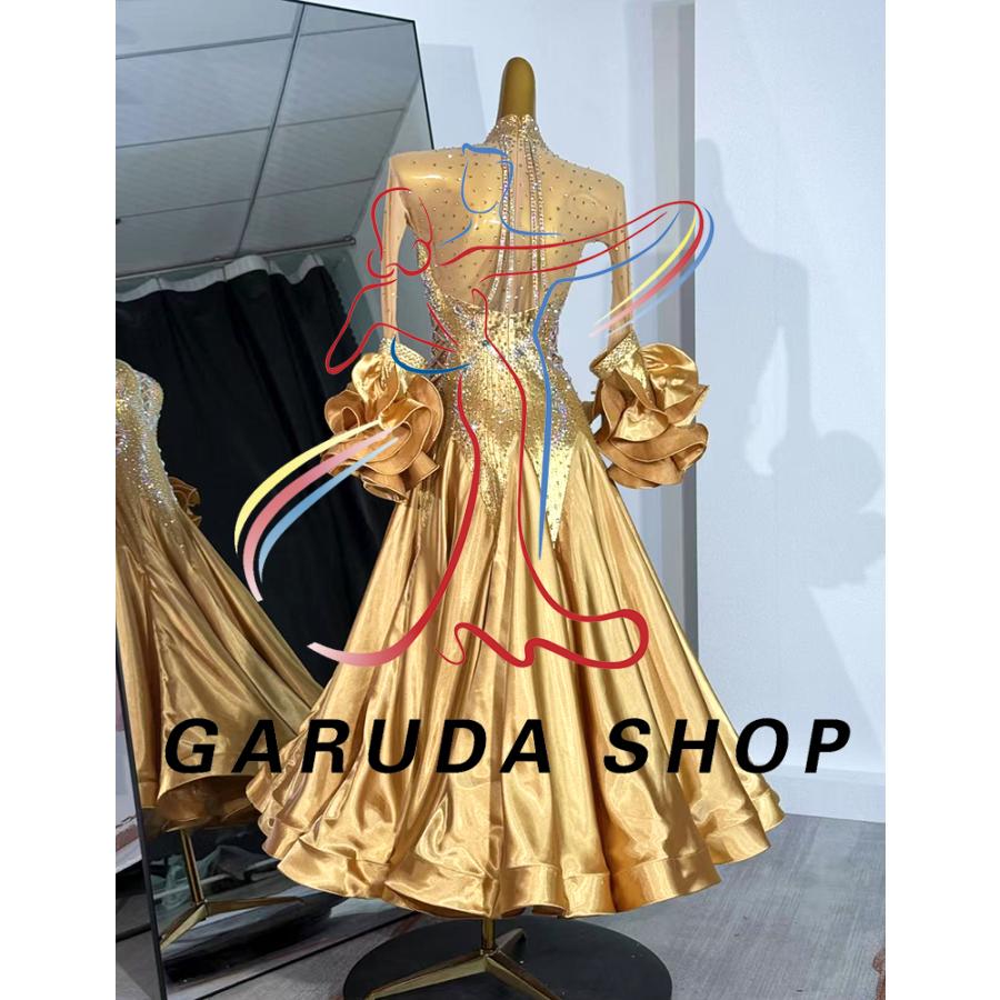 Garuda SHOP レディース社交ダンス衣装 競技ドレス ワルツドレス高級品