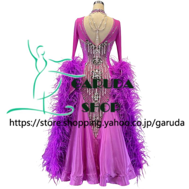 Garuda SHOP レディース社交ダンス衣装 競技ドレス ワルツドレス高級品