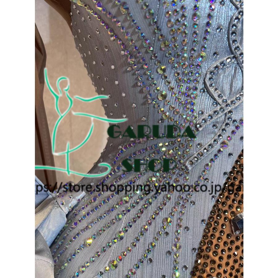 Garuda SHOP　レディース社交ダンス衣装　競技ドレス　モダンドレス高級ドレス　発表会用演出服パーティードレスワンピース　セミオーダー可　品番7397 |  | 03