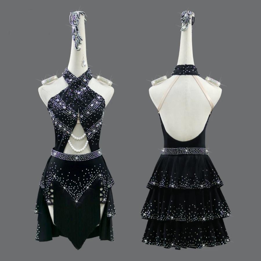 Garuda SHOP　レディース社交ダンス練習着　サイズ調整対応　ラテン練習ドレス競技試合レッスンウエア　スタンダードドレス　 ラテンドレス　品番7448 |  | 04