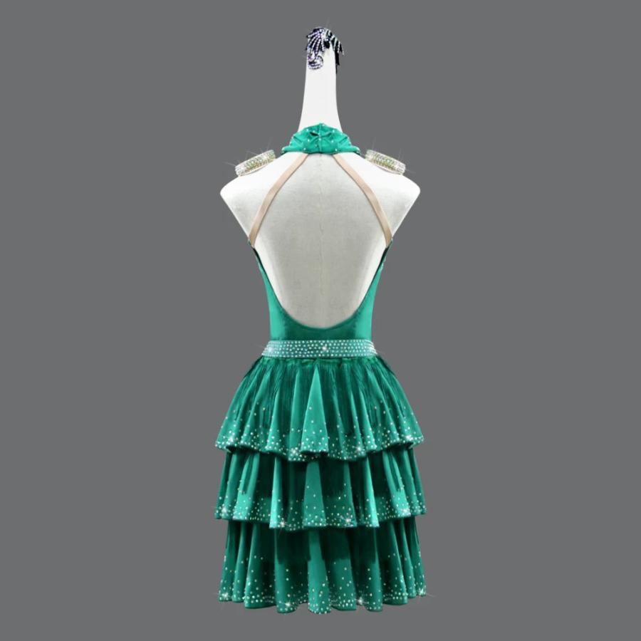 Garuda SHOP　レディース社交ダンス練習着　サイズ調整対応　ラテン練習ドレス競技試合レッスンウエア　スタンダードドレス　 ラテンドレス　品番7448 |  | 08