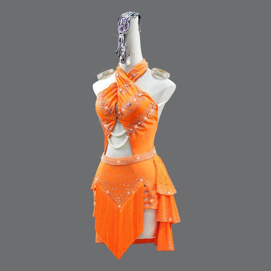 Garuda SHOP　レディース社交ダンス練習着　サイズ調整対応　ラテン練習ドレス競技試合レッスンウエア　スタンダードドレス　 ラテンドレス　品番7448 |  | 09