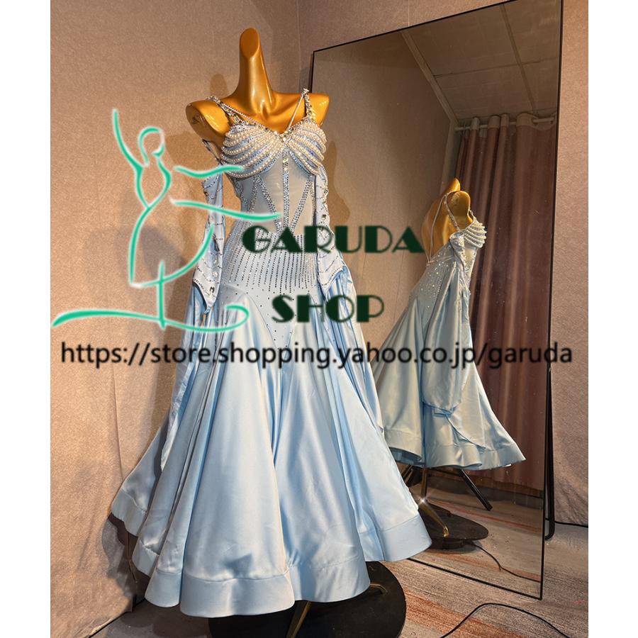 社交ダンス競技デモ発表会用ドレス Garuda SHOP レディース社交ダンス衣装 競技ドレス モダンドレス高級