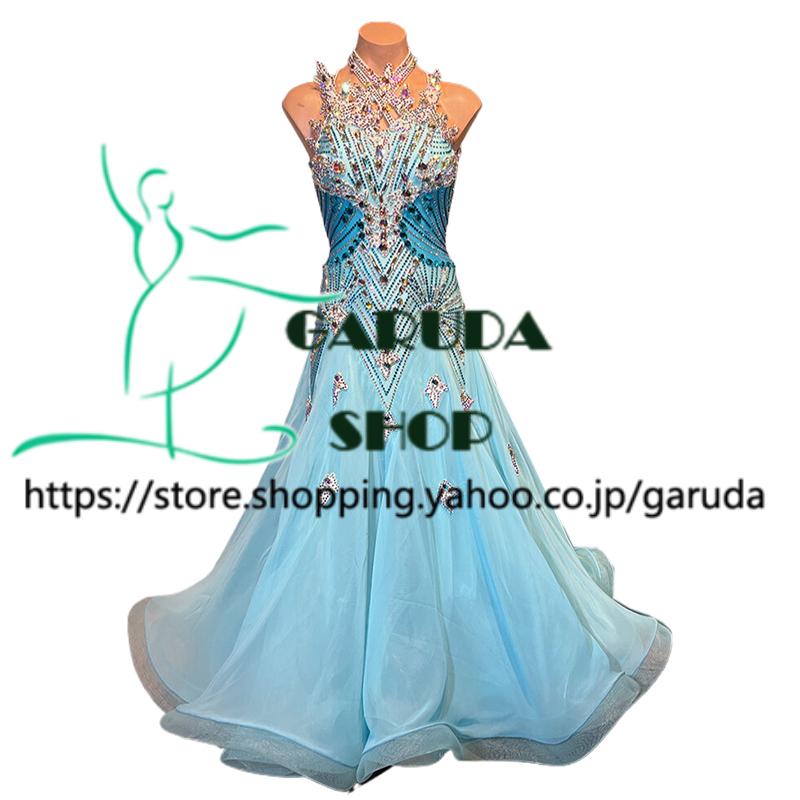 お値引き可★社交ダンス衣装 ドレス 発表会 パーティー Garuda SHOP レディース社交ダンス衣装 競技ドレス ワルツドレス