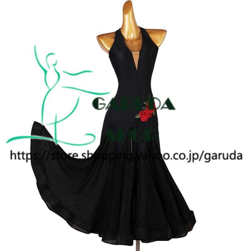 Garuda SHOP レディース社交ダンス衣装 ダンスドレス サイズ調整可能