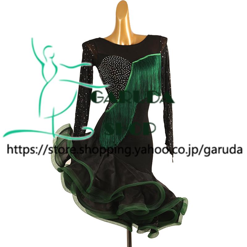 Garuda SHOP　レディース社交ダンス衣装　サイズ調整可　ラテン練習ドレス　競技レッスンウエア　パーティーダンス発表会ワンピース  2色　品番7580 |  | 03