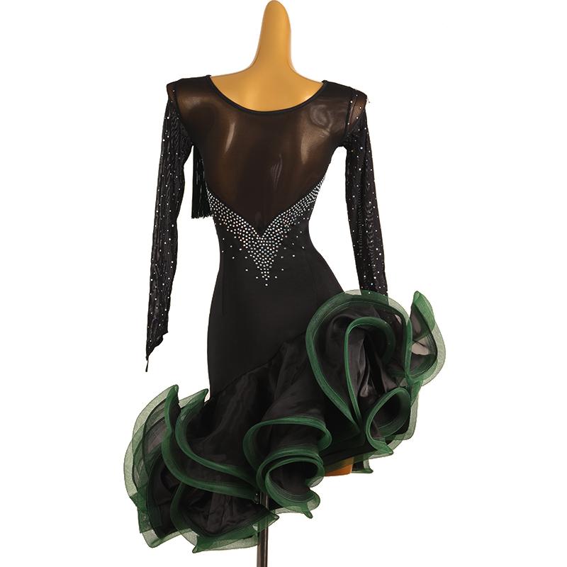 Garuda SHOP　レディース社交ダンス衣装　サイズ調整可　ラテン練習ドレス　競技レッスンウエア　パーティーダンス発表会ワンピース  2色　品番7580 |  | 04