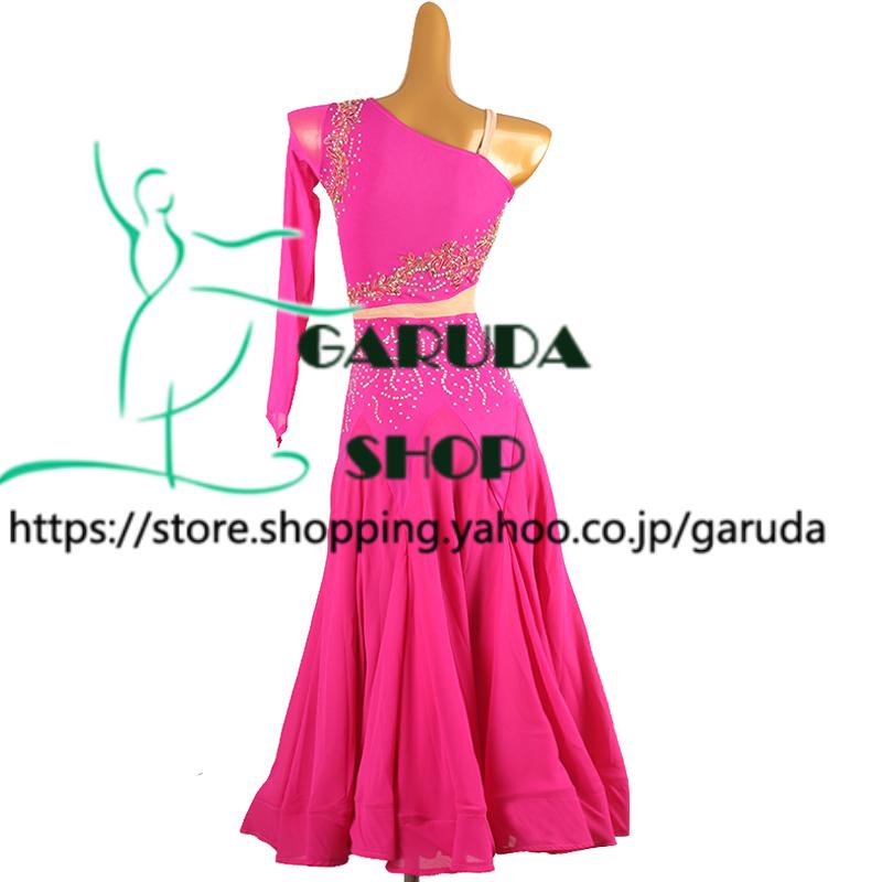 Garuda SHOP レディース社交ダンス衣装 ダンスドレス サイズ調整可能