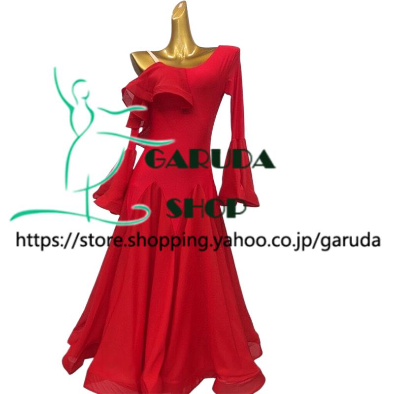 Garuda SHOP　レディース社交ダンス衣装　競技ドレス　ダンス練習ドレス　発表会用演出服ドレスワンピース　スタンダードドレス　セミオーダー可　品番7623 | 