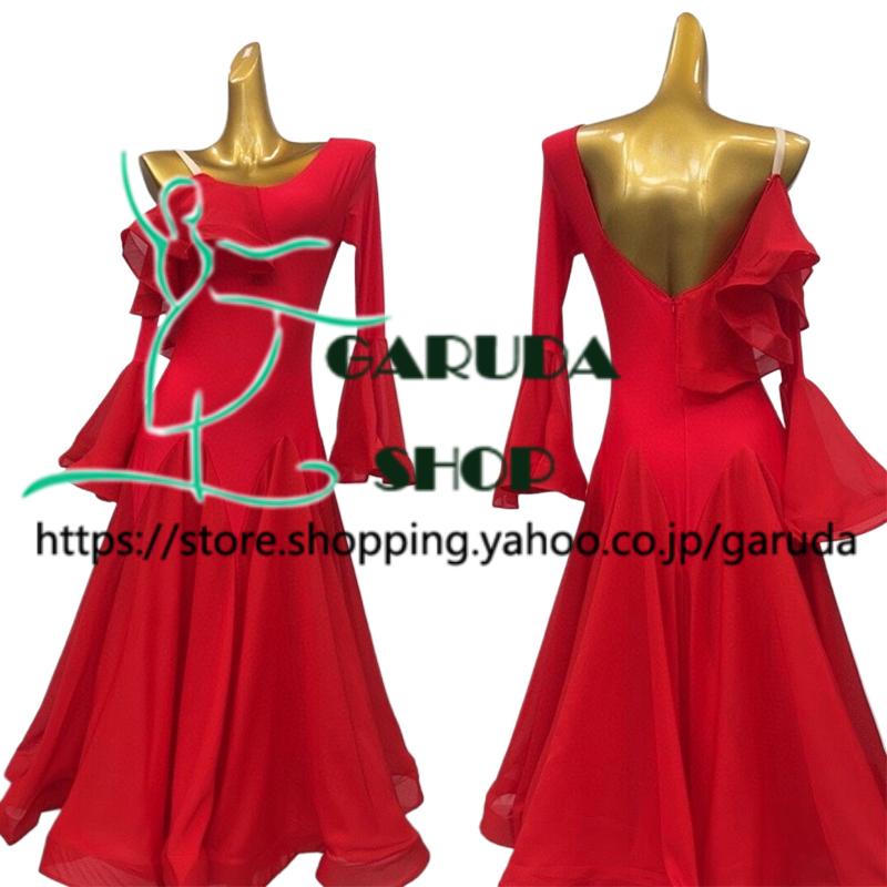 Garuda SHOP　レディース社交ダンス衣装　競技ドレス　ダンス練習ドレス　発表会用演出服ドレスワンピース　スタンダードドレス　セミオーダー可　品番7623 |  | 01
