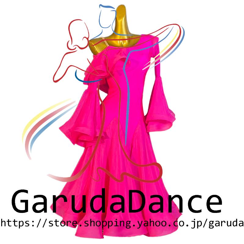 Garuda SHOP　レディース社交ダンス衣装　競技ドレス　ダンス練習ドレス　発表会用演出服ドレスワンピース　スタンダードドレス　セミオーダー可　品番7623 |  | 02