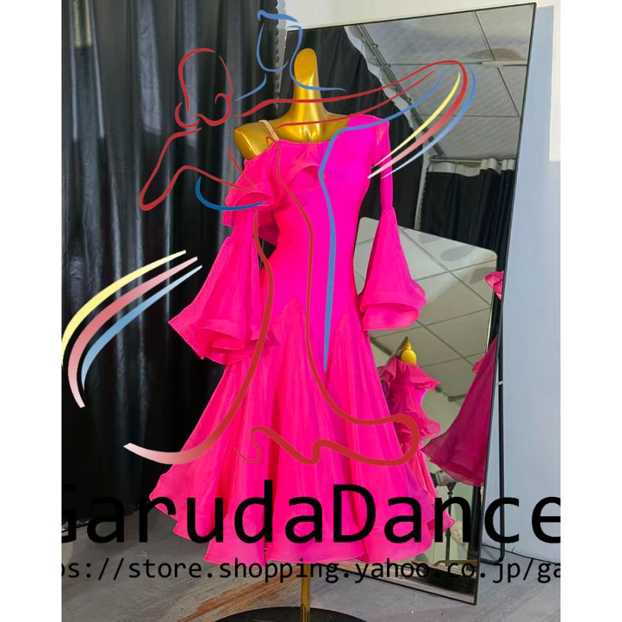 Garuda SHOP　レディース社交ダンス衣装　競技ドレス　ダンス練習ドレス　発表会用演出服ドレスワンピース　スタンダードドレス　セミオーダー可　品番7623 |  | 04